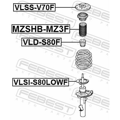 FEBEST Federteller VLSI-S80LOWF Vorderachse für Volvo