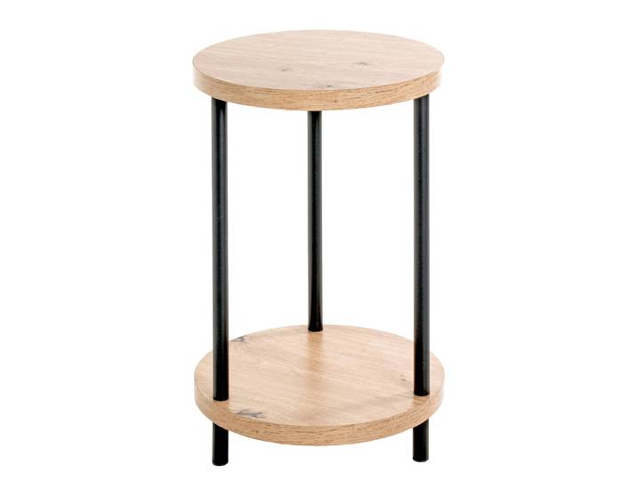 Beistelltisch Imola rund Ø 30cm Braun/Schwarz