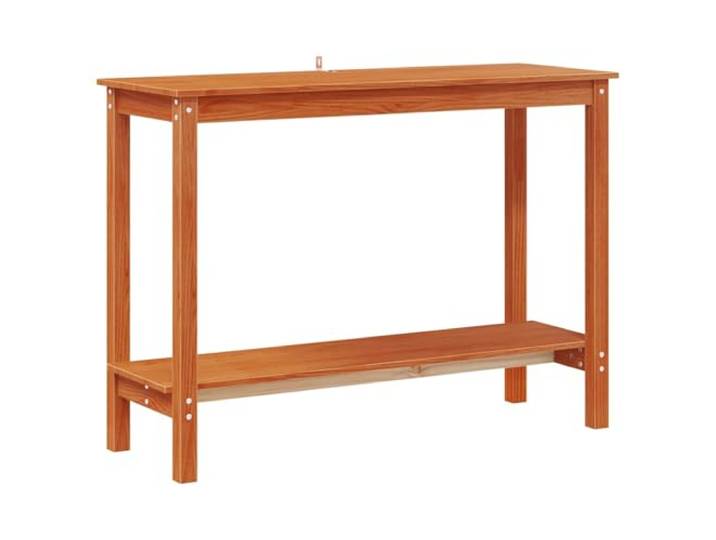 HKLGBVCR Konsolentisch, braun, gewachst, 110 x 40 x 80 cm, massives Kiefernholz