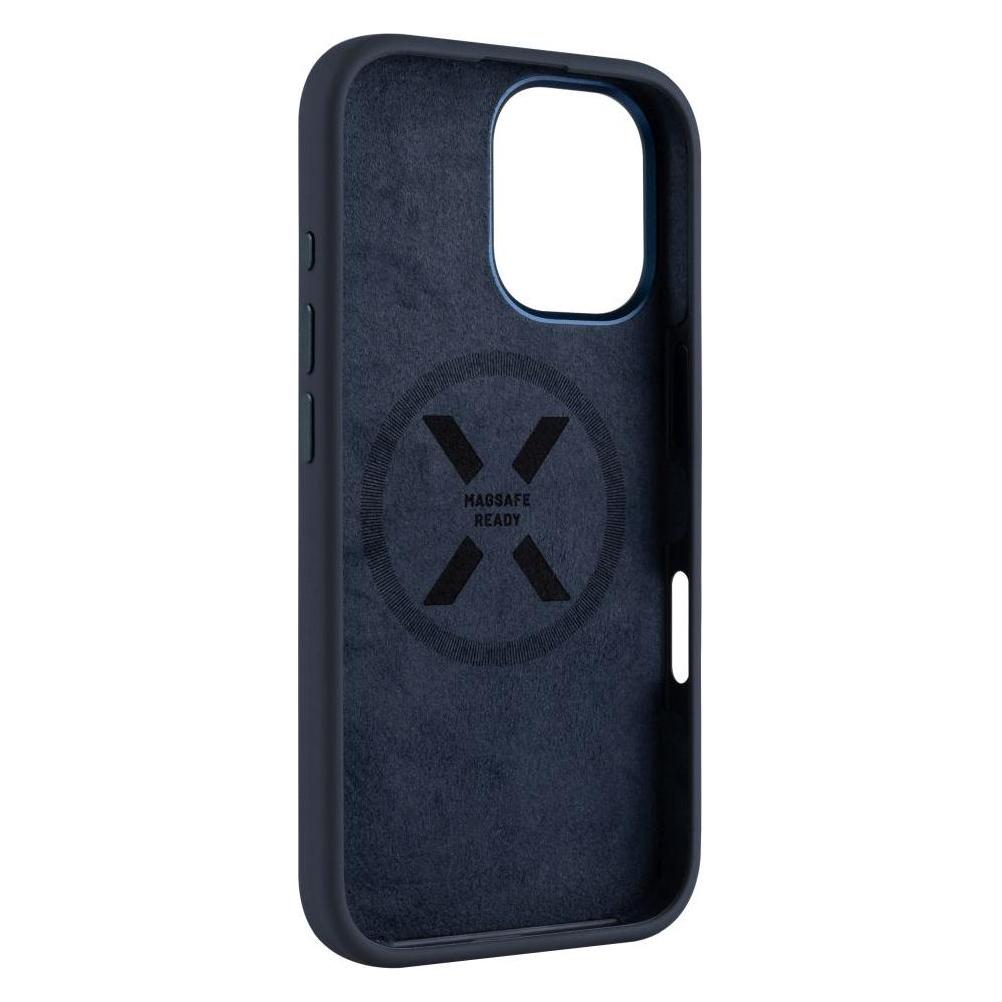 Fixed MagFlow korrigiert | Rückseite | Apfel | iPhone 16 | Flüssiges Silizium | Blau (Apple iPhone 16) (FIXFLM2-1400-BL)