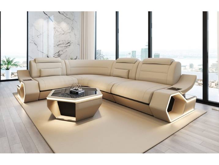 Ecksofa Pescara L-Form aus Stoff