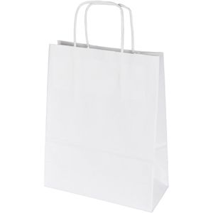 Böttcher-AG Papiertüten weiß, 18 x 22,5 x 8cm, mit Henkel, 250 Stück