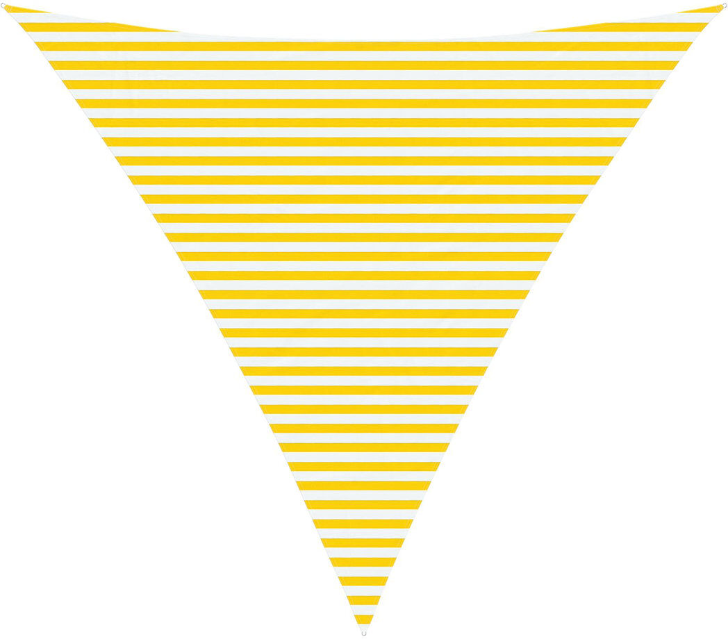 Vidaxl Sunshade Sail Oxford Fabric Triangular Shade Sail Sunscreen Canopy Yellow/White 6m W x 6m L x 6m D