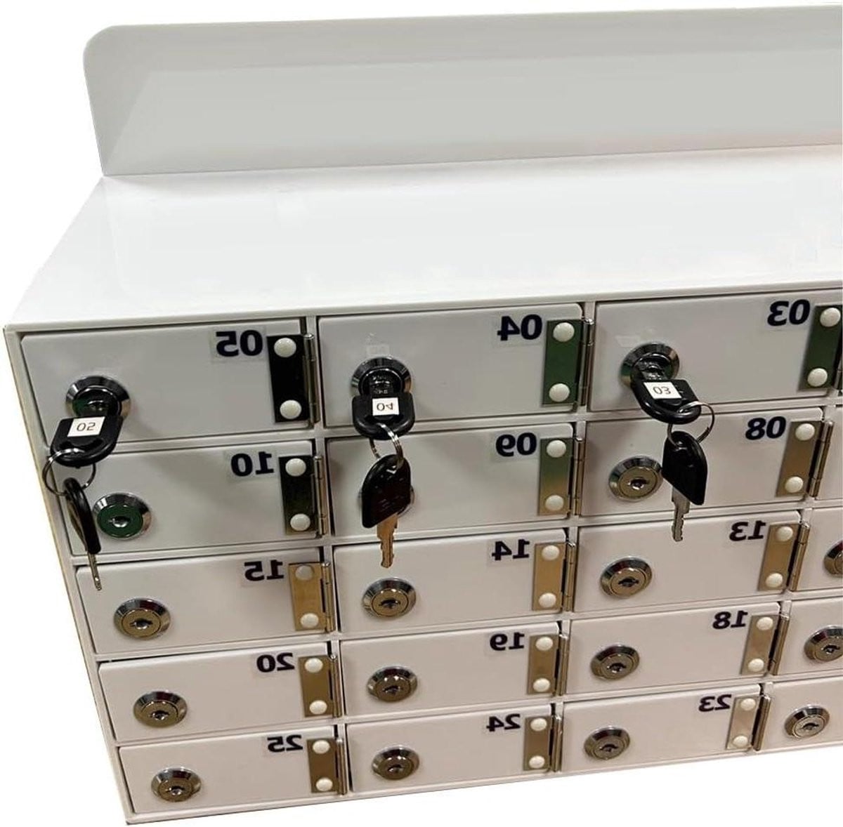 Telefoon Lockerkast met 9 vakken en individuele slotbeveiliging - Wit