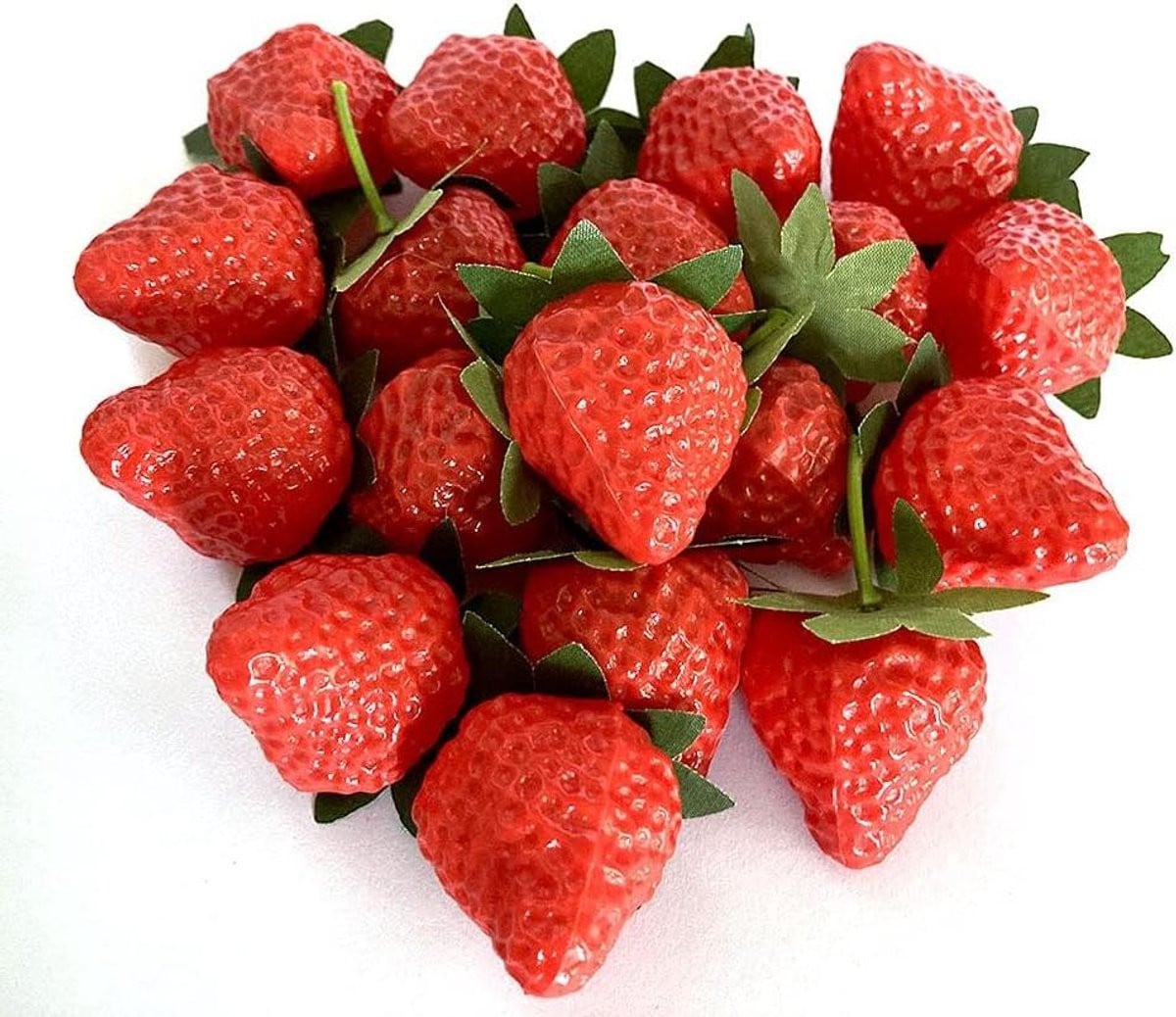 18 stuks Kunstmatige Aardbeien - Levensechte Nep Fruit Decoratie - Rood