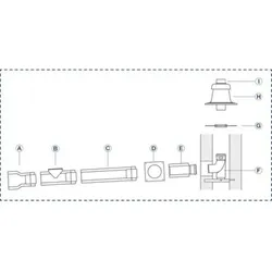 Grundbausatz GA-K DN60/100 KAS hinten