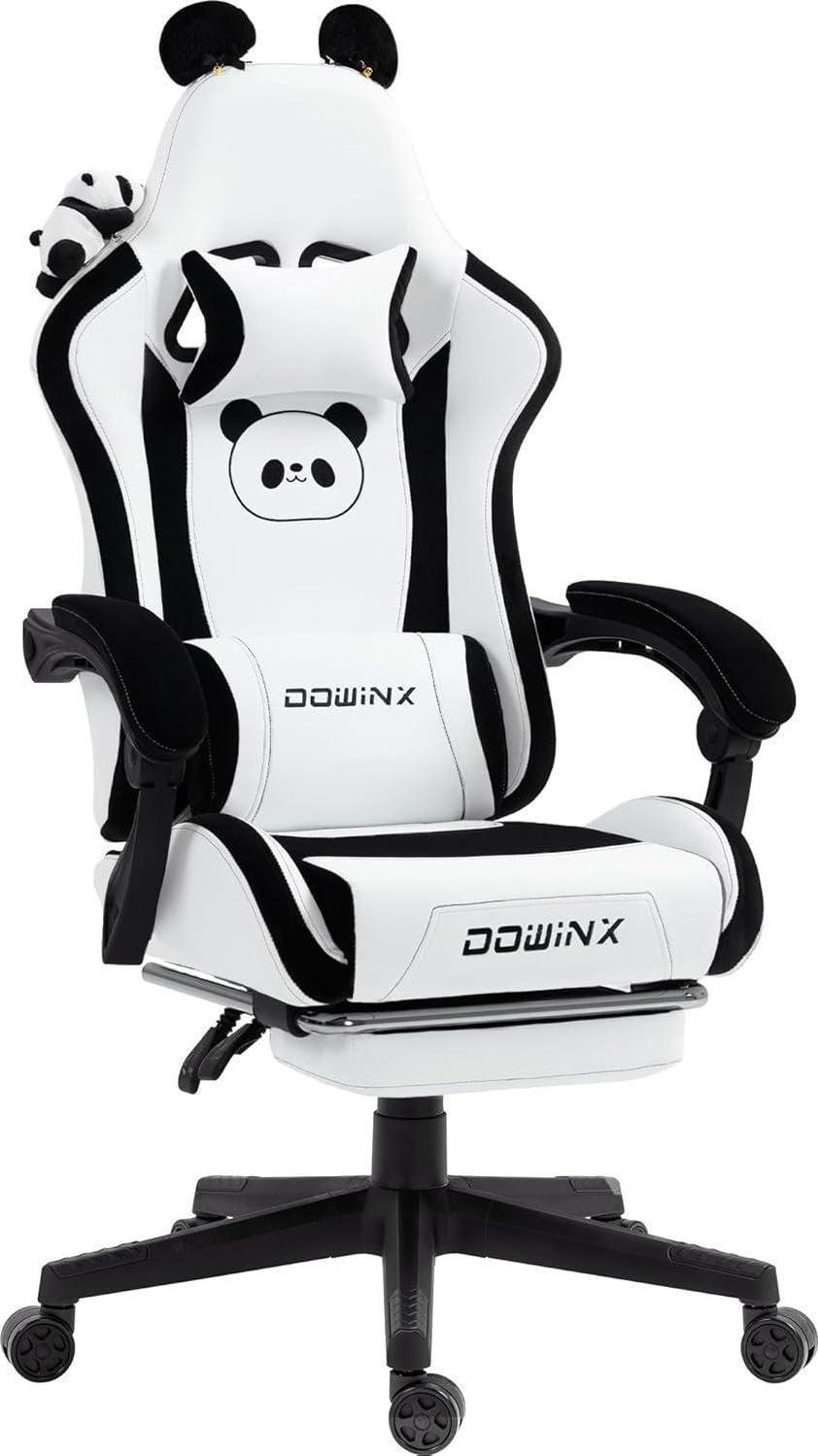 Dowinx Gaming Stuhl - Ergonomischer Computerstuhl mit Hoher Rückenlehne und Lendenwirbelstütze, Panda Edition