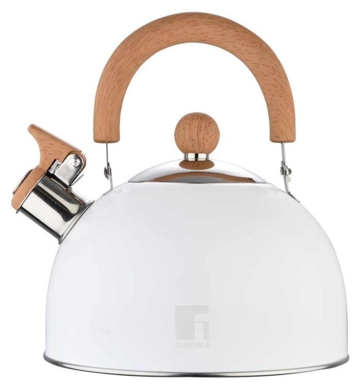 Bergner RVS waterkoker met fluit, 2,3 liter, Naturally