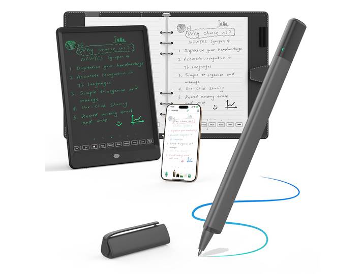 Stylo intelligent SyncPen 4 avec bloc-notes numérique, stylo numérique, stylo effaçable à encre gel, Bluetooth sans fil, OCR avec bloc-notes