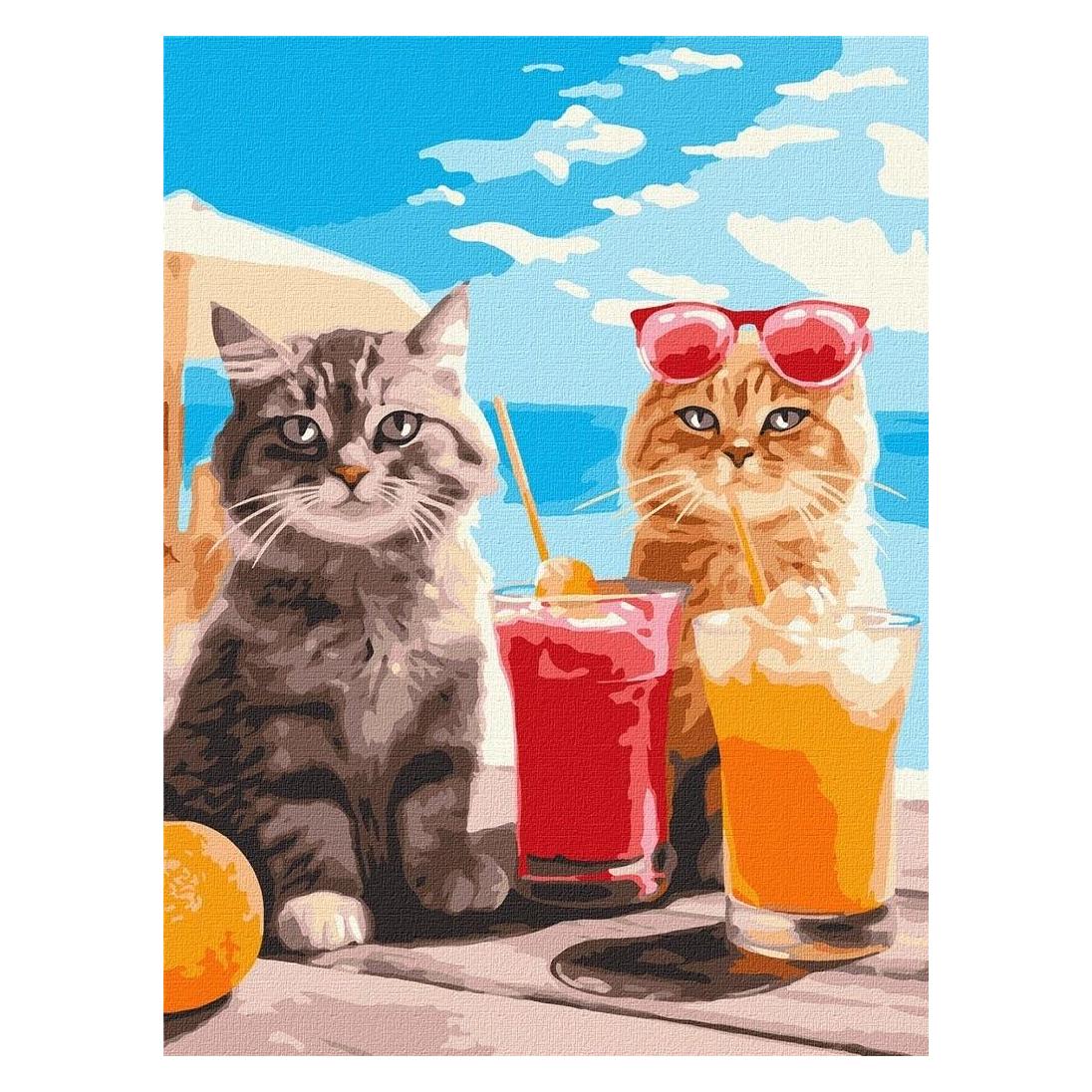 Norimpex Malen nach Zahlen - Katzen im Urlaub (56603462)