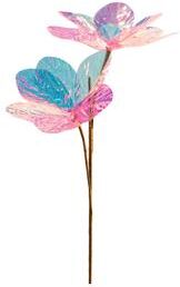 IH Casa Decor "30"" Iridescent Two Flower Branch - Set of 2"