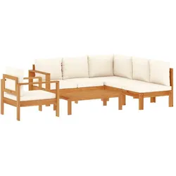 vidaXL, Gartenlounge, Matenville (Stuhl + Eckteil + 2x Sofa + Tisch)
