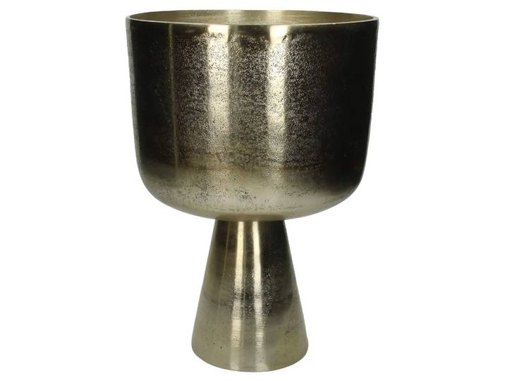 Gefäss Aluminium Mattgold H: 34 cm Kersten