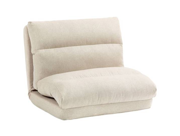 Xylo Fauteuil de sol pliable dossier 6 positions aspect lin beige