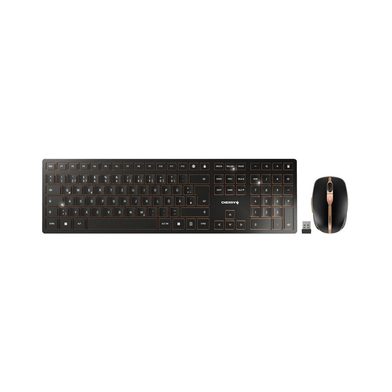 Cherry TAS Desktop-Set DW 9100 SLIM Wireless IT-Layout s/b