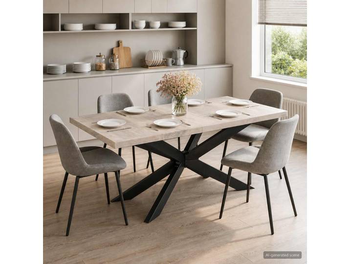 vidaXL Esstisch 180 x 90 x 76 cm Massives Gebleichtes Mangoholz