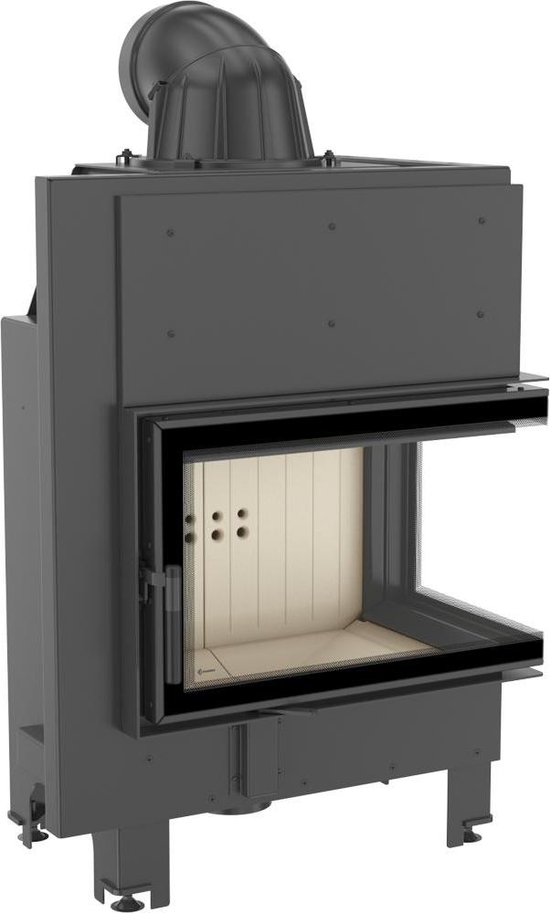 Kamineinsatz aus Stahl KRATKI MBM rechts 10 kW Ø 200