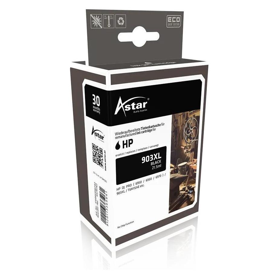 Astar AS70762 HP 903XL OJ PRO Tinte black HC rebuilt 825Seiten 21,5ml (AS70762)