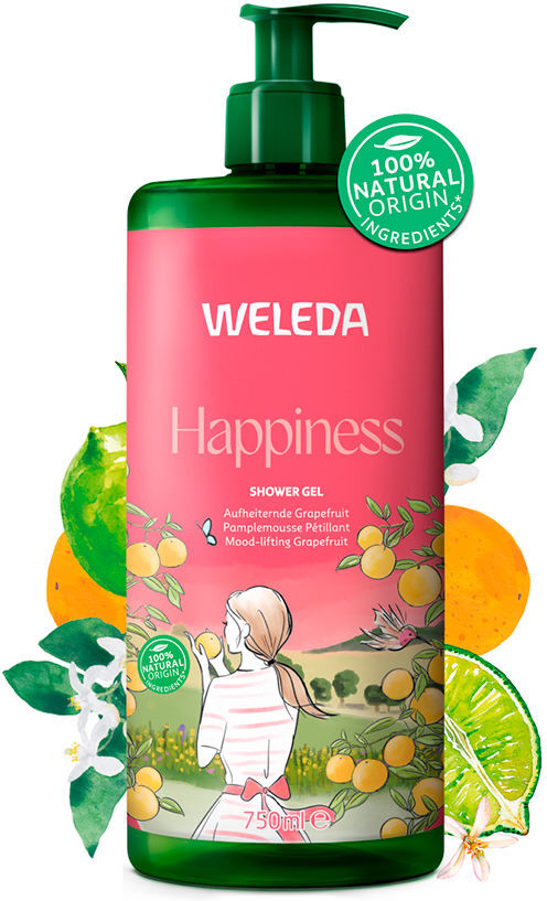 Weleda Happiness gel de ducha de pomelo 750 ml