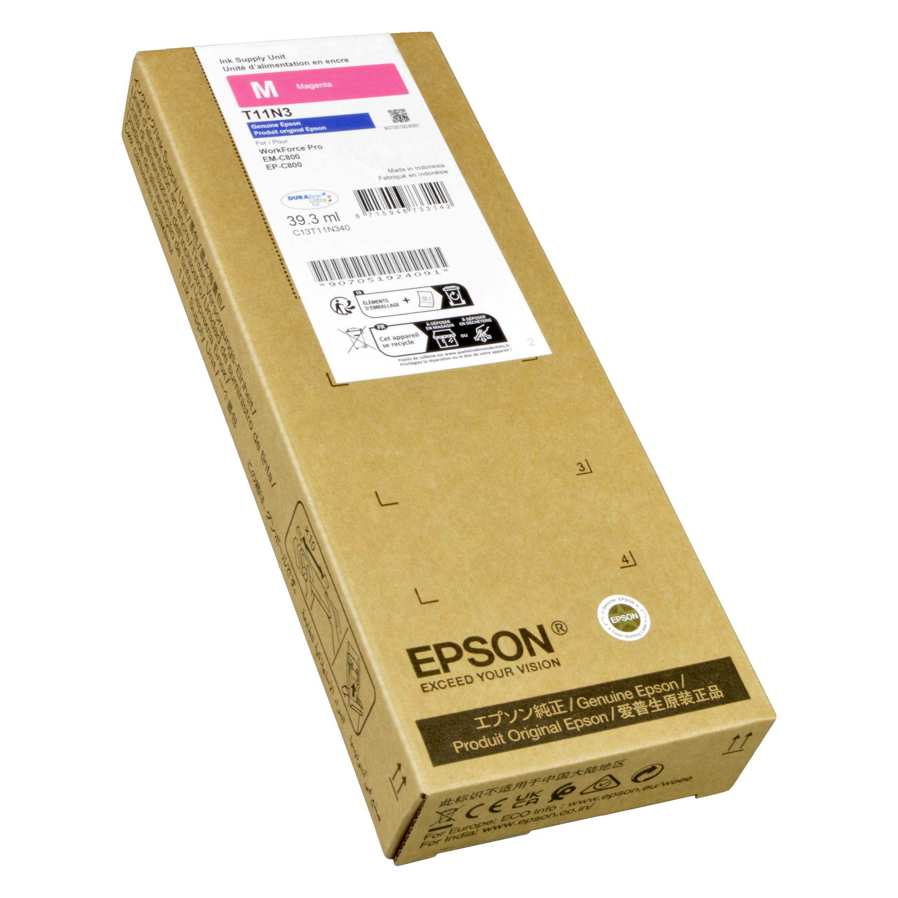 Epson Tinte magenta WF Pro EM/EP-C800R, "XL" (M) (C13T11N340)