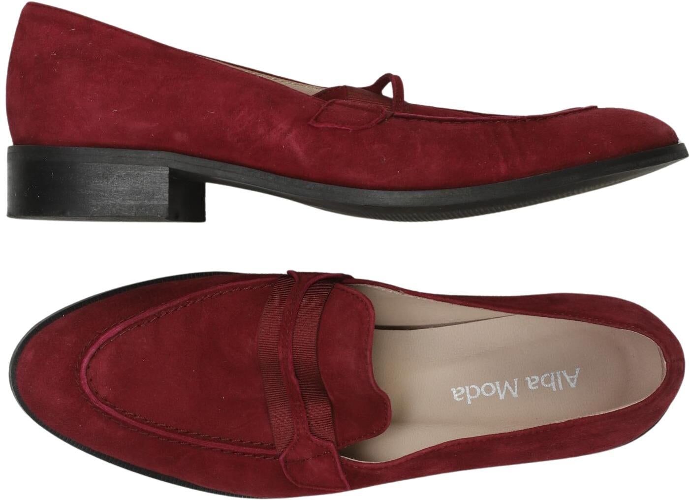 Alba Moda Damen Halbschuh, Rot, Gr. EU 38, Leder - Second Hand
