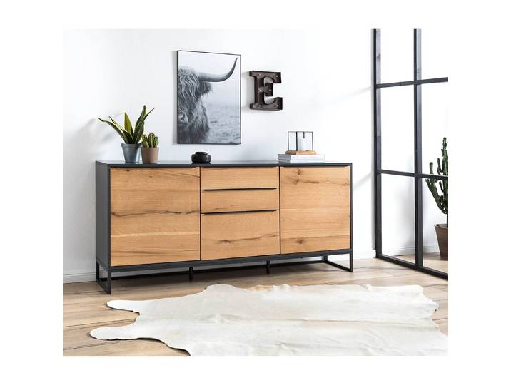 Buffet I 184 x 85 x 40cm Marron/Gris/Marron
