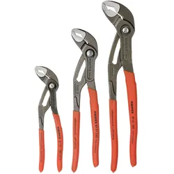 KNIPEX Cobra-Paket 3-teilig 3 x Cobra® Hightech-Wasserpumpenzange: 180 mm, 250 m...