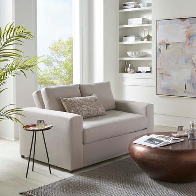 Modway Avendale Linen Blend Loveseat - Made in the USA With Bench Seat Cushion