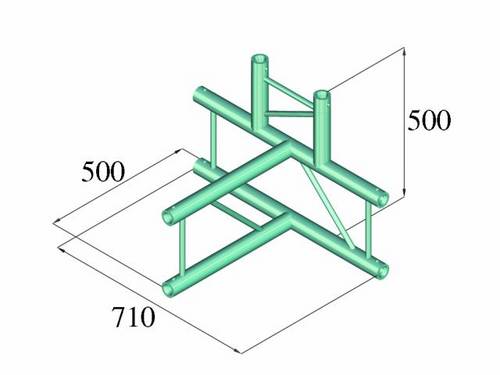 Alutruss BILOCK BQ2-PAT42V 2-Punkt Traverse 4-Weg-Ecke 90 °