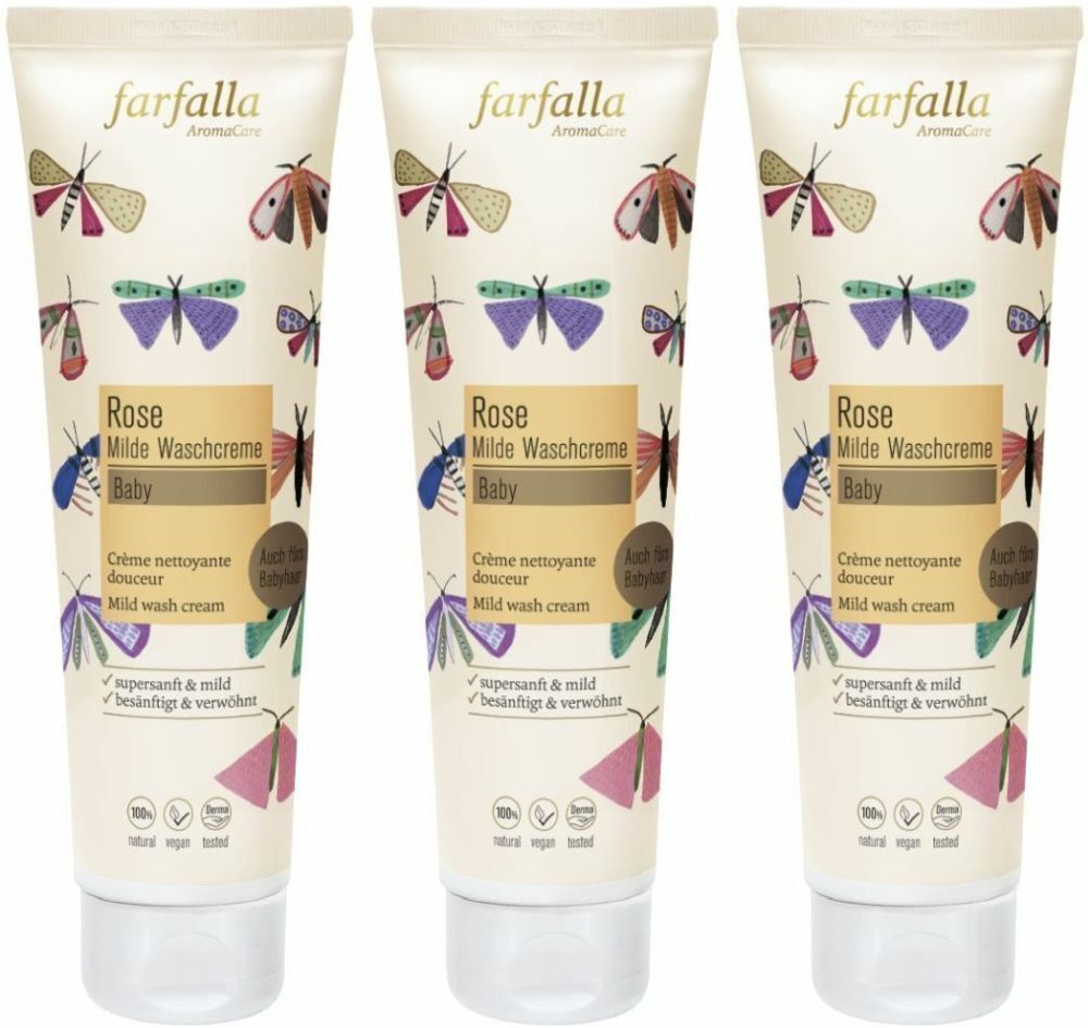 Farfalla Baby Milde Waschcreme Rose 145 ml x3 3x145 Creme