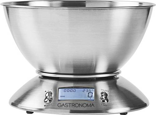 Gastronoma 18310021 Digitale Küchenwaage digital digital, mit Messschale Wägebereich (max.)=5kg Silber 215 x 215 x 314