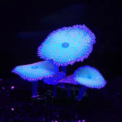 Inspire Curations Glow in the Dark Silicone Aquarium Coral With Suction Cup (Luminous Fish Tank Decoration) green