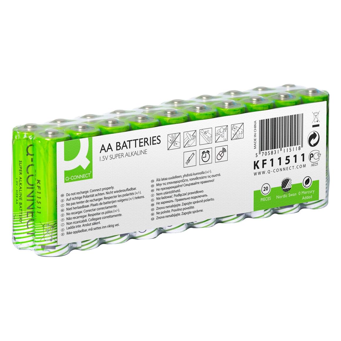 Q-Connect Batterie AA/LR6 20ST Nordic Swan grün (20 Stk., AA) (KF11511)