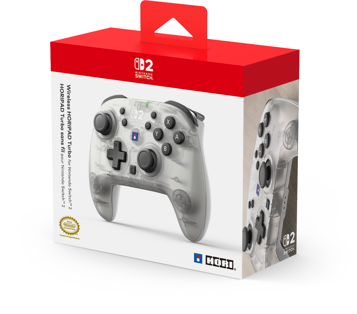 HORI Wireless HORIPAD Turbo Frost Controller for Nintendo Switch 2 - Wireless, Rechargeable, 10 Hours Playtime, Frost Finish