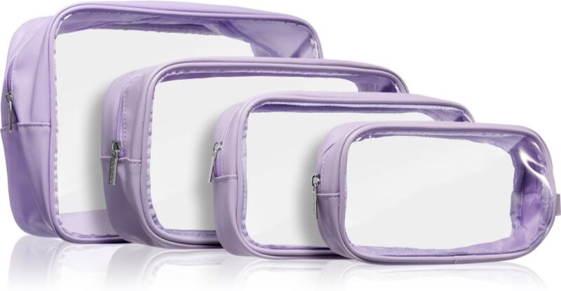 Notino Travel Collection Clear Organizer Set Kosmetik-Reiseset Purple 4 St.