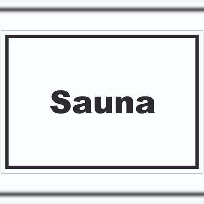 HB-Druck Sauna Aufkleber mit Text Erholung Entspannung waagerecht A7 (74x105mm)