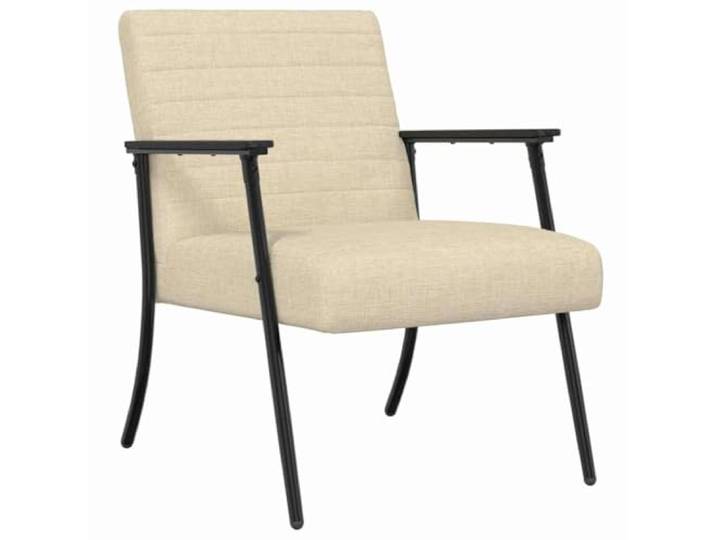 Sessel Creme 59 x 75 x 78 cm Stoff Kompakte Maße, robuster Holz-Stahl-Rahmen, weicher Stoff, minimalistisch, vielseitig