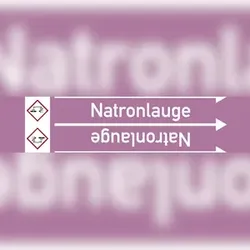 Rohrleitungskennzeichen Natronlauge - 33000x90 mm Folie selbstklebend