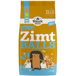 Bauckhof Cornflakes Knusper Zimt Balls, 275 g, BIO, gluten-, laktosefrei & vegan, aus Getreide & Maismehl