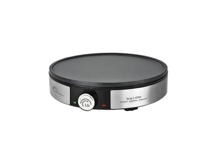 LITTLE BALANCE 8383 Maxi-Crêpes Trio i-200 - Crêpière électrique 3 en 1 : Crêpes\, Galettes\, Plancha - Thermostat réglable - 1200 W - Finition Inox