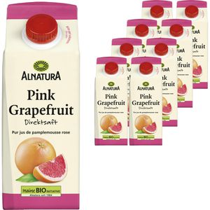 Alnatura Saft Pink Grapefruit Direktsaft ohne Zuckerzusatz BIO, 100% Direktsaft, Tetrapack, je 0,75 Liter, 8 Stück