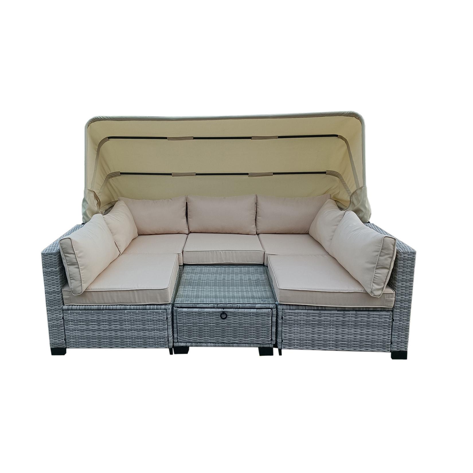 HTI-Living Outdoor Sofa Eleni Grau/Beige