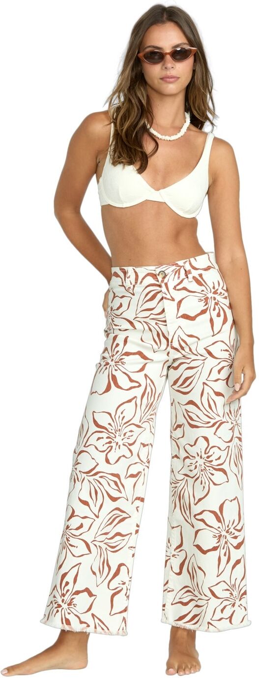 Stoffhose BILLABONG "Free Fall", Damen, Gr. 24 (3XS), Normalgrößen, weiß, Obermaterial: 98% Baumwolle, 2% Elasthan., Hosen Stoffhose