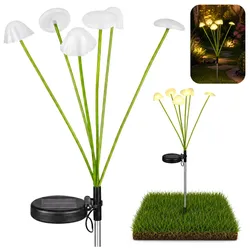 Dekorative Pilz-Solar-Gartenlampe mit warmweißem LED-Licht, 70 cm