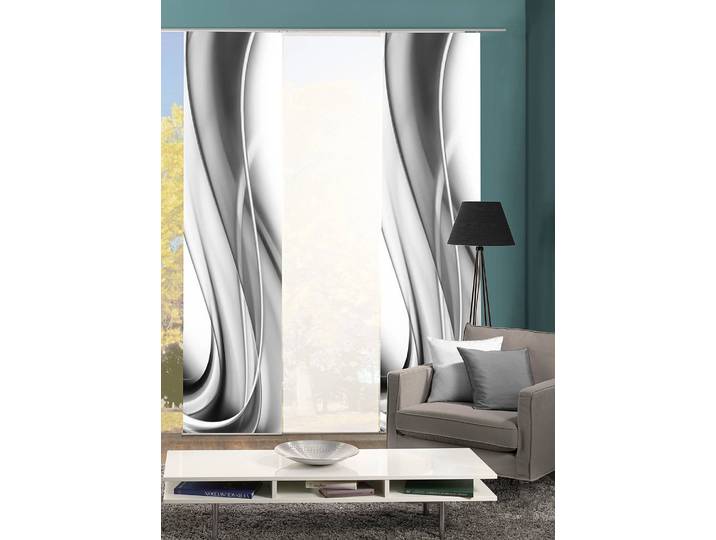 Panneau japonais Onda 60 x 245 x 1cm Gris/Gris Lot de