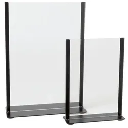 EUROPEL Kartenhalter Metall mit Acrylschild A4 silber