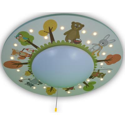 NIERMANN Deckenleuchte "Lustige Waldtiere", bunt, 1, H: 11cm, 1 Stk., Leuchten, Kinderzimmer, Kinderlampe, Kinderlampe