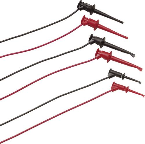 Fluke TL970 Messleitungs-Set Abgreifklemmen Bananenstecker 4mm 0.90m Rot, Schwarz 1St.