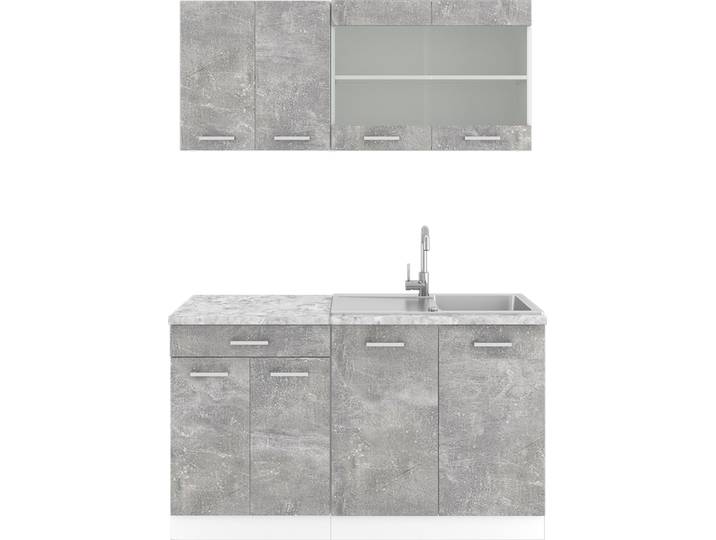 Cuisine Vicco R-Line Béton 140cm \, PT Marbre\, Model 30232