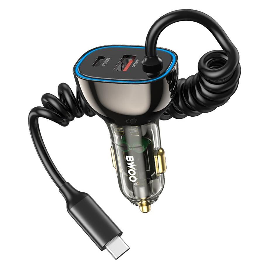 Bwoo CC96C PD car charger 1x USB-C - USB-A port 30W gray (58897010)